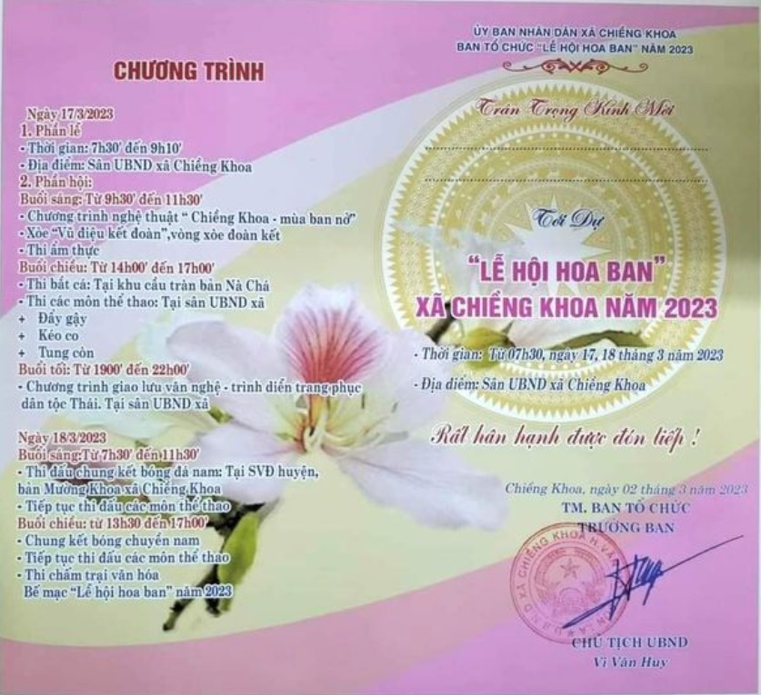 Chương trình Lễ Hội Hoa Ban 